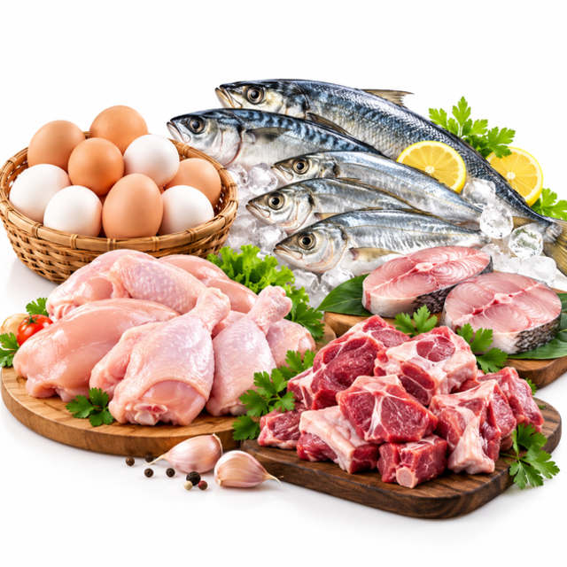 Eggs, Fish & Meat